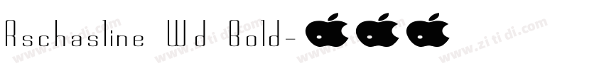 Rschasline Wd Bold字体转换